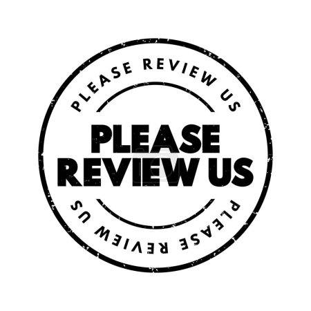 Illustration for Please Review Us text stamp, concept background - Royalty Free Image
