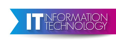 Ilustración de IT - acrónimo de Tecnología de la Información, fondo conceptual - Imagen libre de derechos