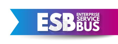 Ilustración de ESB - Enterprise Service Bus implements a communication system between mutually interacting software applications in a service-oriented architecture, acronym concept background - Imagen libre de derechos