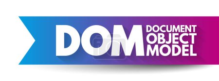 Ilustración de DOM - Document Object Model is a programming API for HTML and XML documents, acronym technology concept background - Imagen libre de derechos