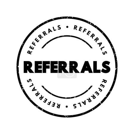 Illustration for Referrals text stamp, concept background - Royalty Free Image