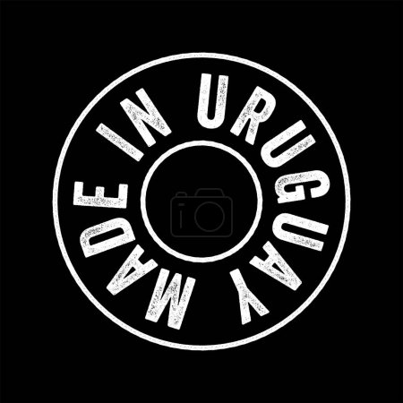 Téléchargez les illustrations : Made in Uruguay text emblem stamp, concept background - en licence libre de droit