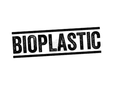 Illustration for Bioplastic - biodegradable material that come from renewable sources, text concept for presentations and reports - Royalty Free Image