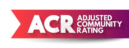 Téléchargez les illustrations : ACR - Acronyme de notation communautaire ajusté, contexte du concept médical - en licence libre de droit