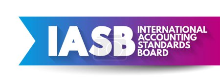 Ilustración de IASB - acrónimo de International Accounting Standards Board, business concept background - Imagen libre de derechos