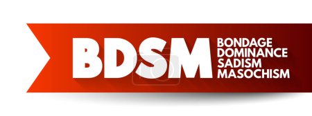 Illustration for BDSM - Bondage, Dominance, Sadism, Masochism acronym, concept background - Royalty Free Image
