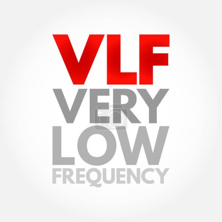 Illustration for VLF - Very Low Frequency acronym, technology concept background - Royalty Free Image