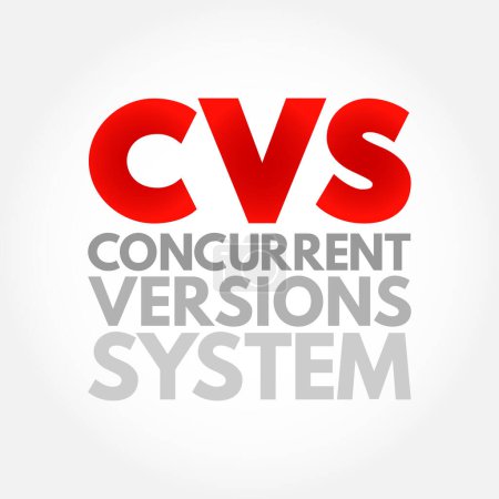 Ilustración de CVS - Concurrent Versions System acrónimo, technology concept background - Imagen libre de derechos