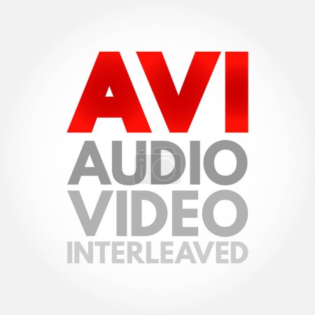 Téléchargez les illustrations : AVI - Audio Vidéo Acronyme entrelacé, fond de concept technologique - en licence libre de droit