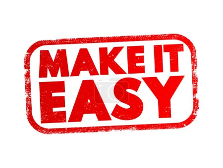 Illustration for Make It Easy text stamp, concept background - Royalty Free Image