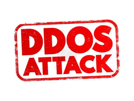 Attaque DDOS se produit lorsque plusieurs machines fonctionnent ensemble pour attaquer une cible, timbre concept Internet