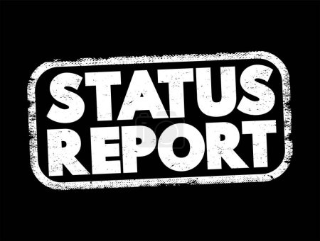 Illustration for Status Report text stamp, concept background - Royalty Free Image