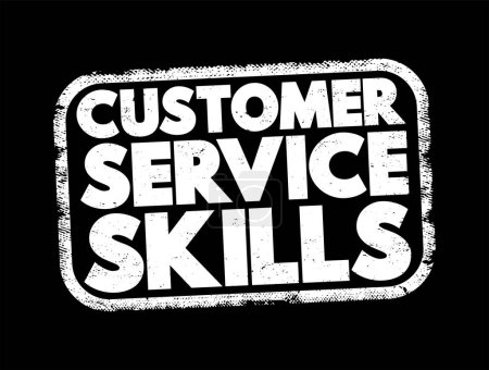 Illustration for Customer Service Skills text stamp, concept background - Royalty Free Image