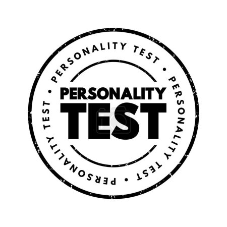 Illustrazione per Personalità Test timbro di testo, sfondo concetto - Immagini Royalty Free