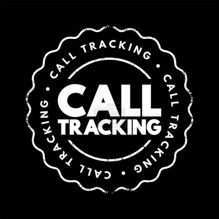 Illustration for Call Tracking text stamp, concept background - Royalty Free Image