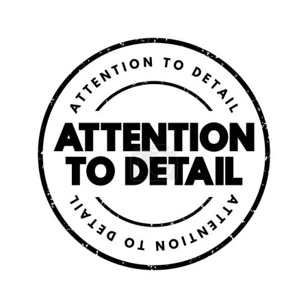 Illustration for Attention To Detail text stamp, concept background - Royalty Free Image