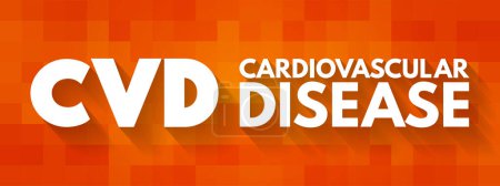 Illustration for CVD Cardiovascular Disease - group of disorders of the heart and blood vessels, acronym text concept for presentations and reports - Royalty Free Image