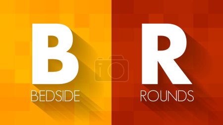 Illustration for BR - Bedside Rounds acronym, concept background - Royalty Free Image