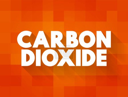 Téléchargez les illustrations : Le dioxyde de carbone est un composé chimique composé de molécules qui ont chacune un atome de carbone lié par double covalence à deux atomes d'oxygène. - en licence libre de droit