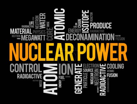 Illustration for Nuclear Power word cloud collage, concept background - Royalty Free Image