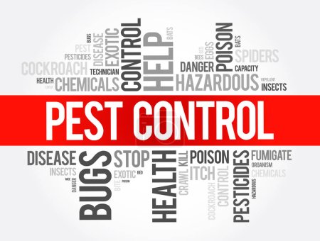 Illustration for Pest Control word cloud collage, health concept background - Royalty Free Image