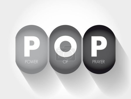Illustration for POP - Power Of Prayer acronym, concept background - Royalty Free Image