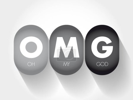 Illustration for OMG - Oh My God acronym, concept background - Royalty Free Image