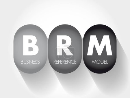 Illustration for BRM - Business Reference Model acronym, business concept background - Royalty Free Image