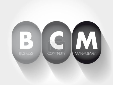 Illustration for BCM - Business Continuity Management acronym, business concept background - Royalty Free Image