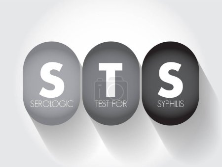 Illustration for STS - Serologic Test for Syphilis acronym, medical concept background - Royalty Free Image