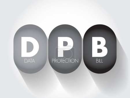Illustration for DPB - Data Protection Bill acronym, technology concept background - Royalty Free Image