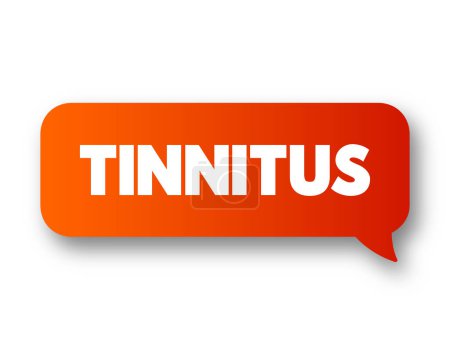 Téléchargez les illustrations : Tinnitus text message bubble, medical concept background - en licence libre de droit