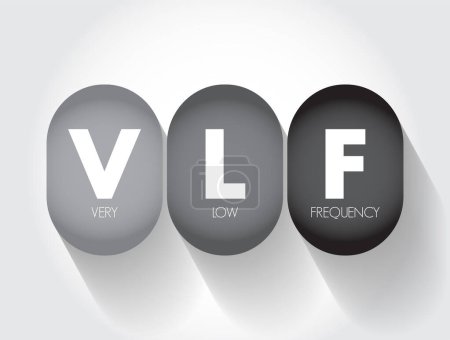 VLF - Very Low Frequency acronym, technology concept background