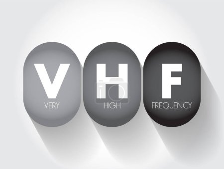 Ilustración de VHF: acrónimo de muy alta frecuencia, fondo del concepto de tecnología - Imagen libre de derechos