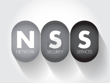 Ilustración de NSS - acrónimo de Network Security Services, technology concept background - Imagen libre de derechos