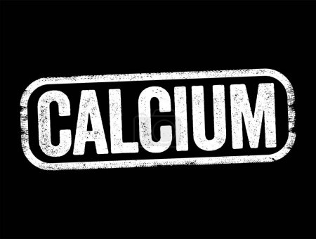 Illustration for Calcium is a chemical element with the symbol Ca and atomic number 20, text stamp concept background - Royalty Free Image