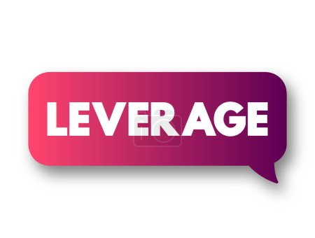 Illustration for Leverage text message bubble, business concept background - Royalty Free Image
