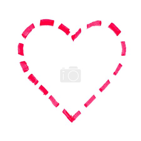 Foto de Heart. Hand drawn icon. Trendy heart isolated on white background. Useful for web site, greeting card and Valentine's day. Creative art sketch, modern concept. Marker illustration - Imagen libre de derechos