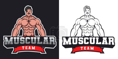 Illustration for Muscle esport logo mascot design - Royalty Free Image