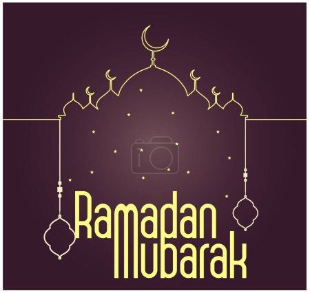 Ilustración de Ilustración vectorial de un fondo para ramadán kareem. - Imagen libre de derechos