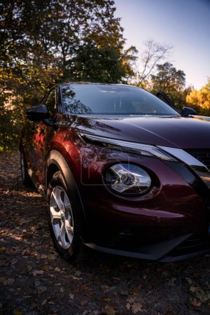 Photo for Kyiv, Ukraine : New Nissan Juke 2022 year in Burgundy color - Royalty Free Image