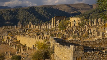 Téléchargez les photos : Djemila Ancienne ville romaine en Algérie - en image libre de droit