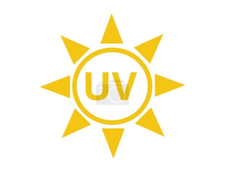 Ilustración de Isolated UV symbol. Concept of prevention and weather conditions. .Vector illustration - Imagen libre de derechos