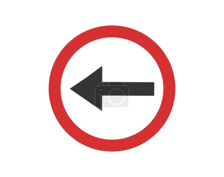 Téléchargez les illustrations : One way to left symbol. Traffic signs vectors. Vector illustration - en licence libre de droit