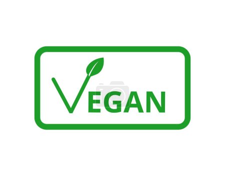 Isolated Vegan symbol. Concept of organic and bio. Vector illustration