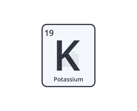 Illustration for Potassium Chemical Element Icon. Vector Illustration. Vector illustration - Royalty Free Image