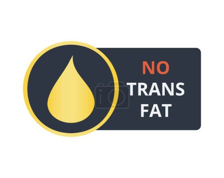 Ilustración de No Trans Fat Icon para productos alimenticios. Ilustración vectorial. Ilustración vectorial - Imagen libre de derechos