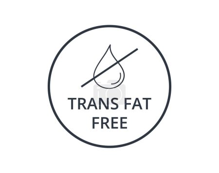 Ilustración de Icono libre de grasas trans para productos alimenticios. Ilustración vectorial. Ilustración vectorial - Imagen libre de derechos