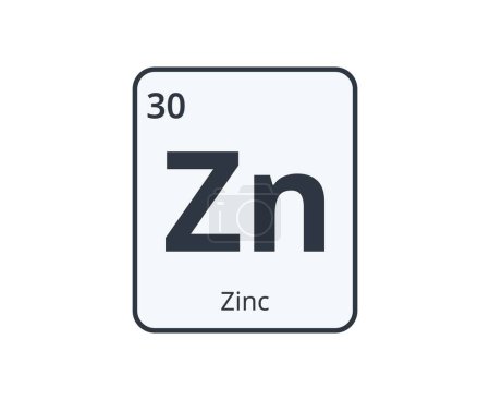 Téléchargez les illustrations : Élément chimique de zinc graphique pour les conceptions scientifiques. Illustration vectorielle - en licence libre de droit