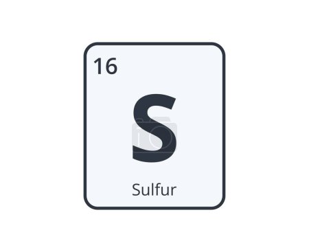 Illustration for Sulfur chemical Element Graphic for Science Designs. Vector illustration - Royalty Free Image